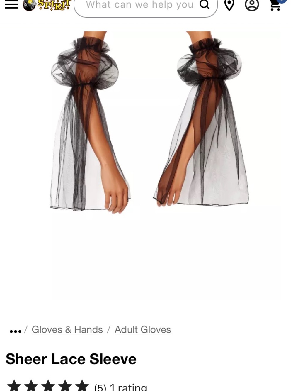 Spirit Sheer Black Lace Sleeve Arm Covers